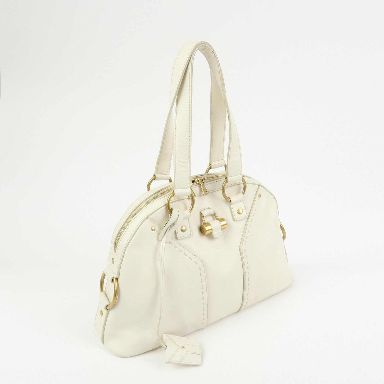 Saint Laurent Muse Y Line Hand Bag - Ivory, Leather