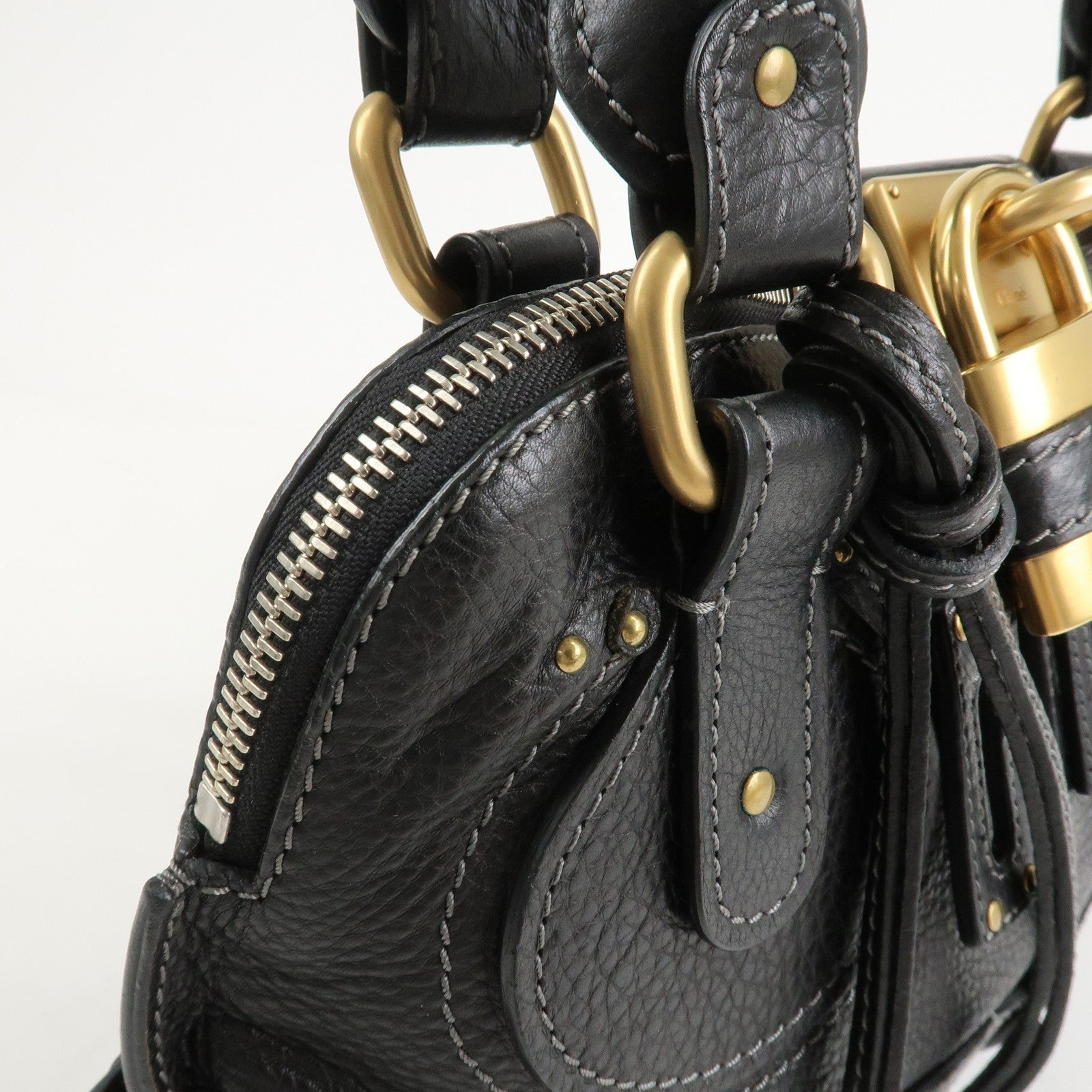 Chloe Paddington Hand Bag - Black, Leather