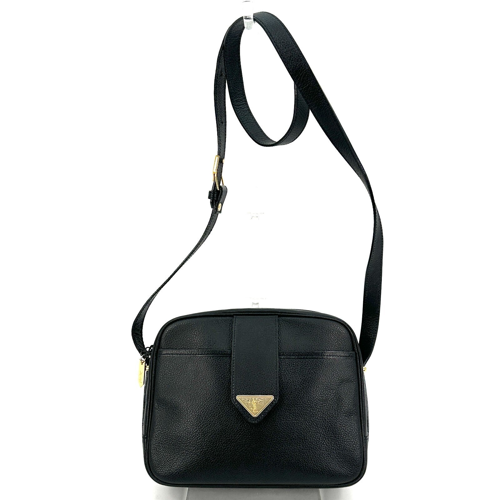 Saint Laurent YSL Shoulder Bag - Black, Leather