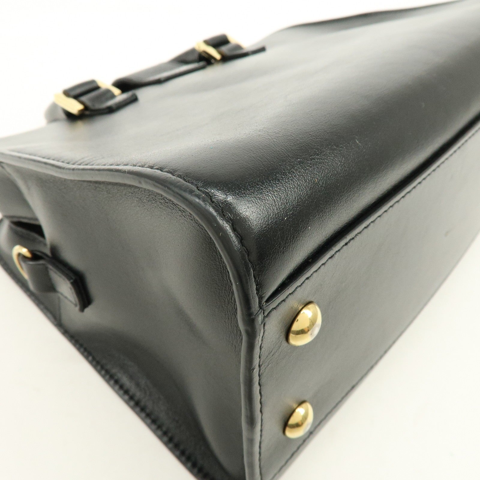 Saint Laurent Paris Baby Cabas Cassandra Hand Bag - Black, Leather