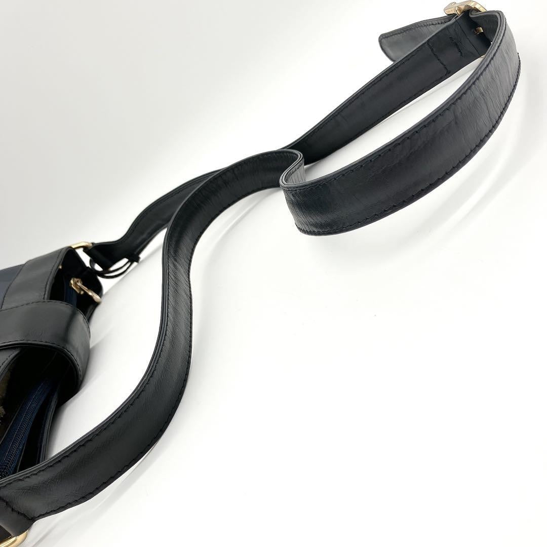 Fendi Pecan Pattern Shoulder Bag - Black x Navy, PVC Leather