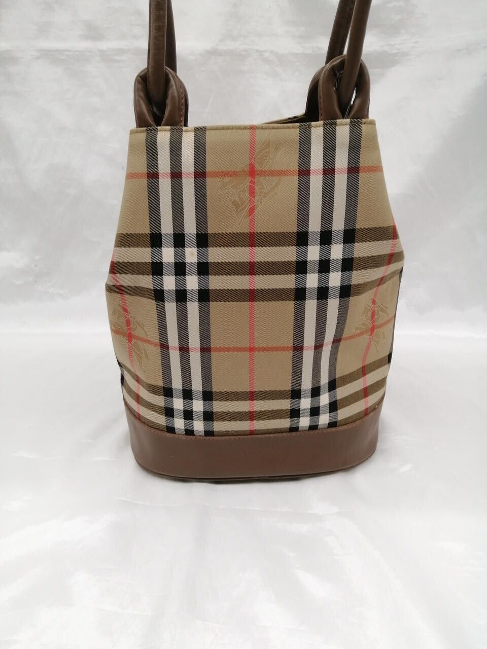 Burberry Nova Check Shoulder Bag - Brown Beige, Canvas Leather