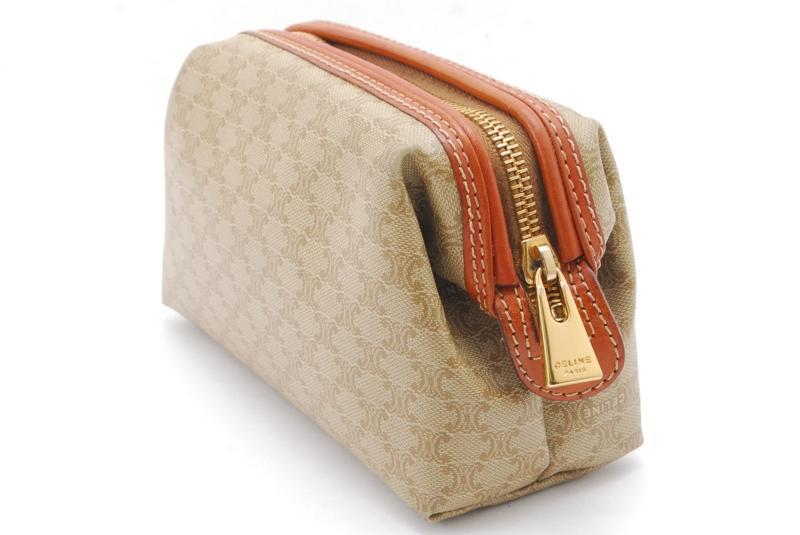 Celine C Charm Clutch Bag - Beige, PVC Leather