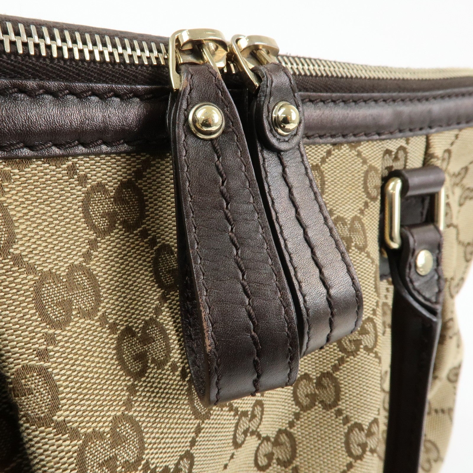 Gucci 247902 2Way Bag - Brown, Canvas and Leather