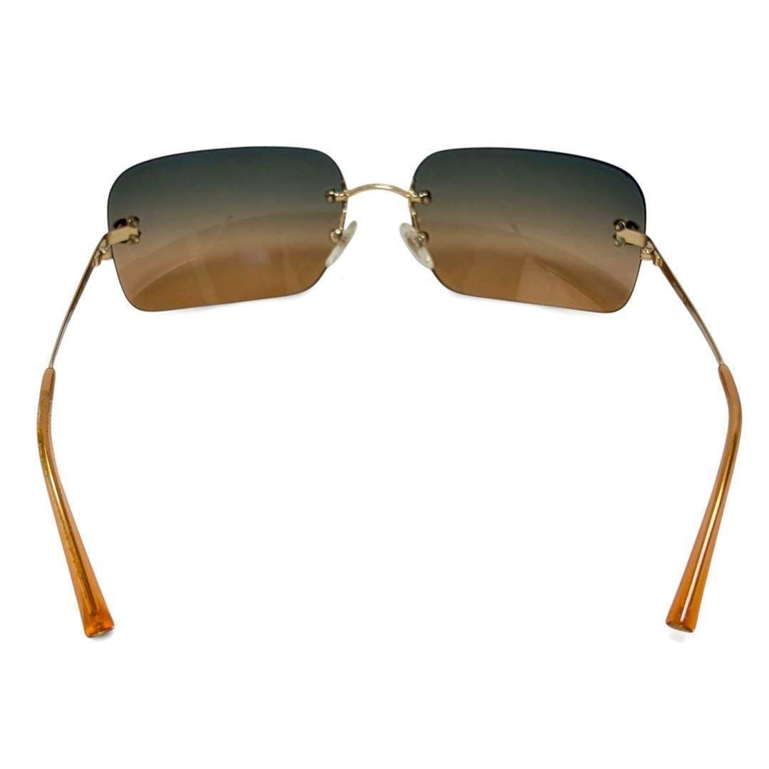 Chanel Rimless Sunglasses - Green, Orange, Gold, N/A