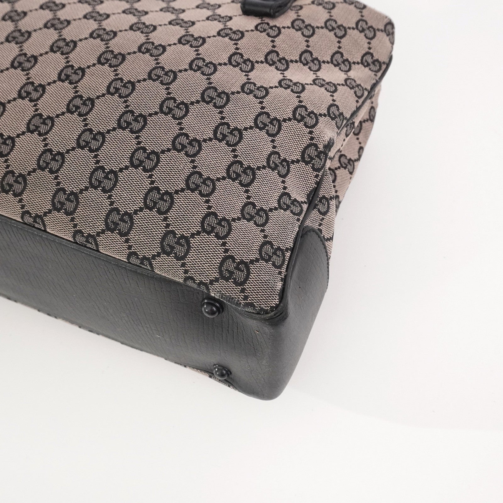 Gucci GG Canvas Bamboo 112526 Hand Bag - Brown, Canvas