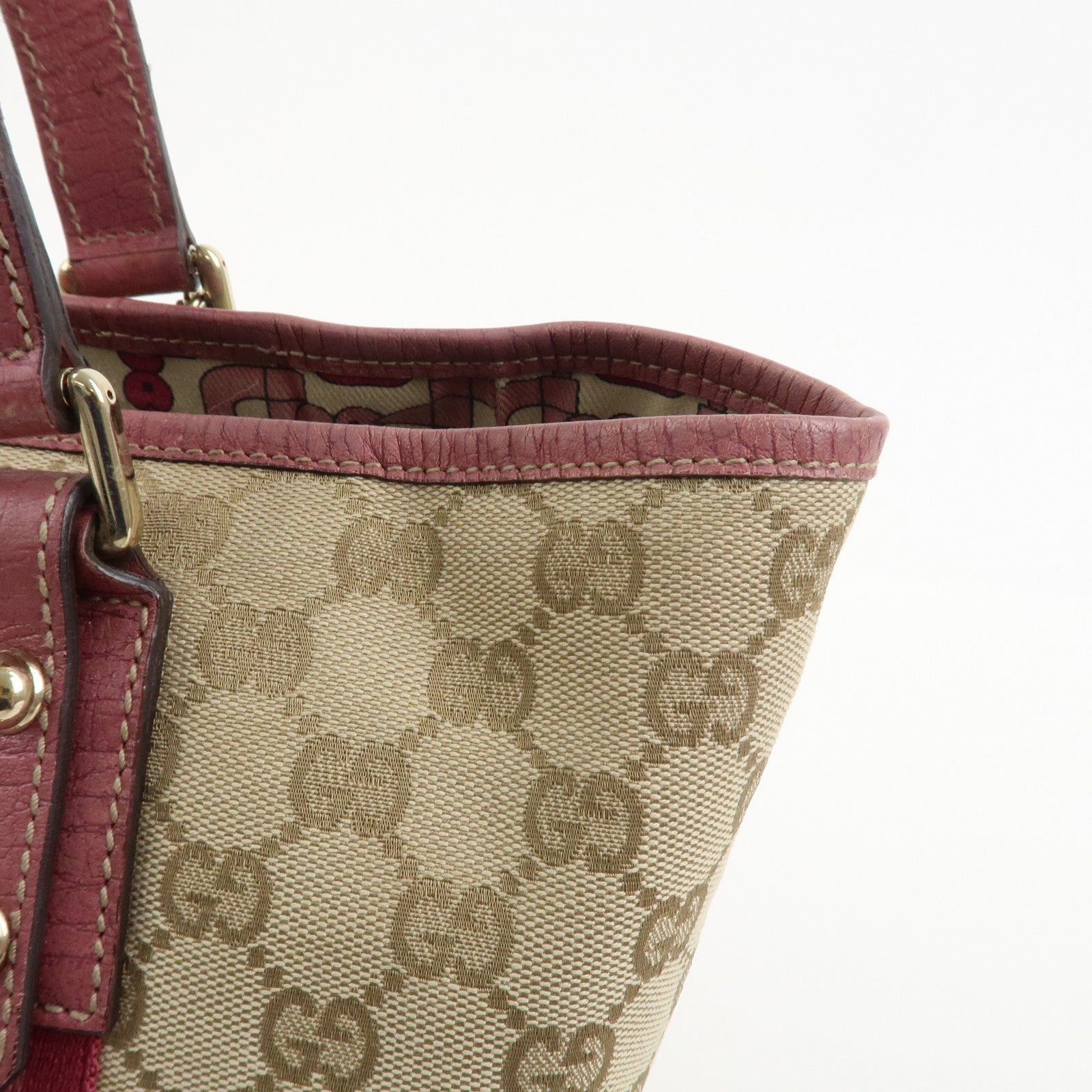 Gucci Tote Bag - Beige Pink, GG Canvas Leather