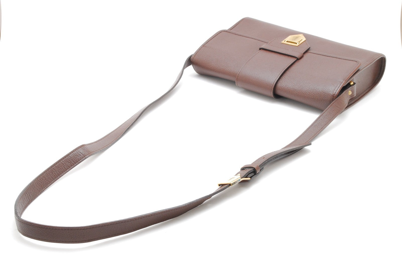 Saint Laurent Vintage Leather Shoulder Cross Body Bag - Brown, Leather