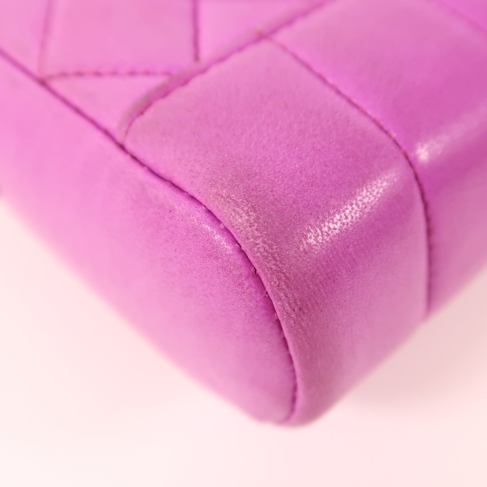 Chanel CC GHW Shoulder Bag - Purple, Calfskin Leather