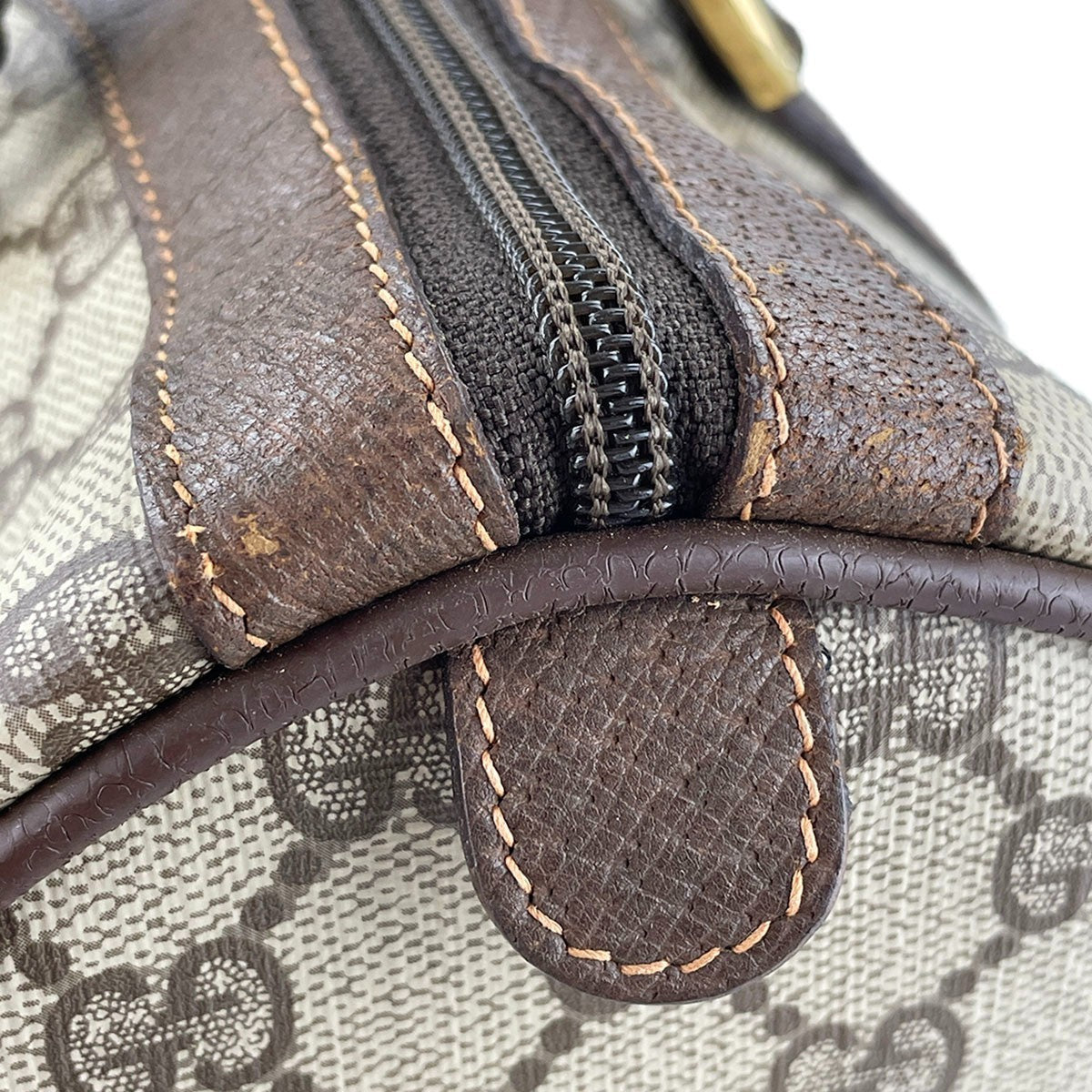 Gucci Old Gucci Sherry Line Handbag - Beige Brown, PVC Leather