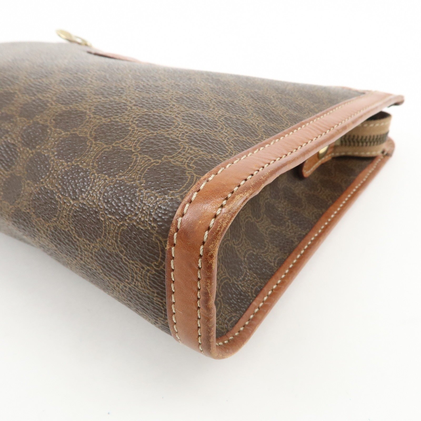 Celine Macadam Clutch Bag - Brown, PVC Coating Canvas, Leather