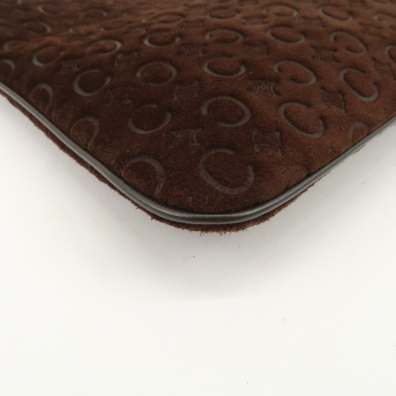 Celine C Macadam Shoulder Bag - Brown, Suede Leather