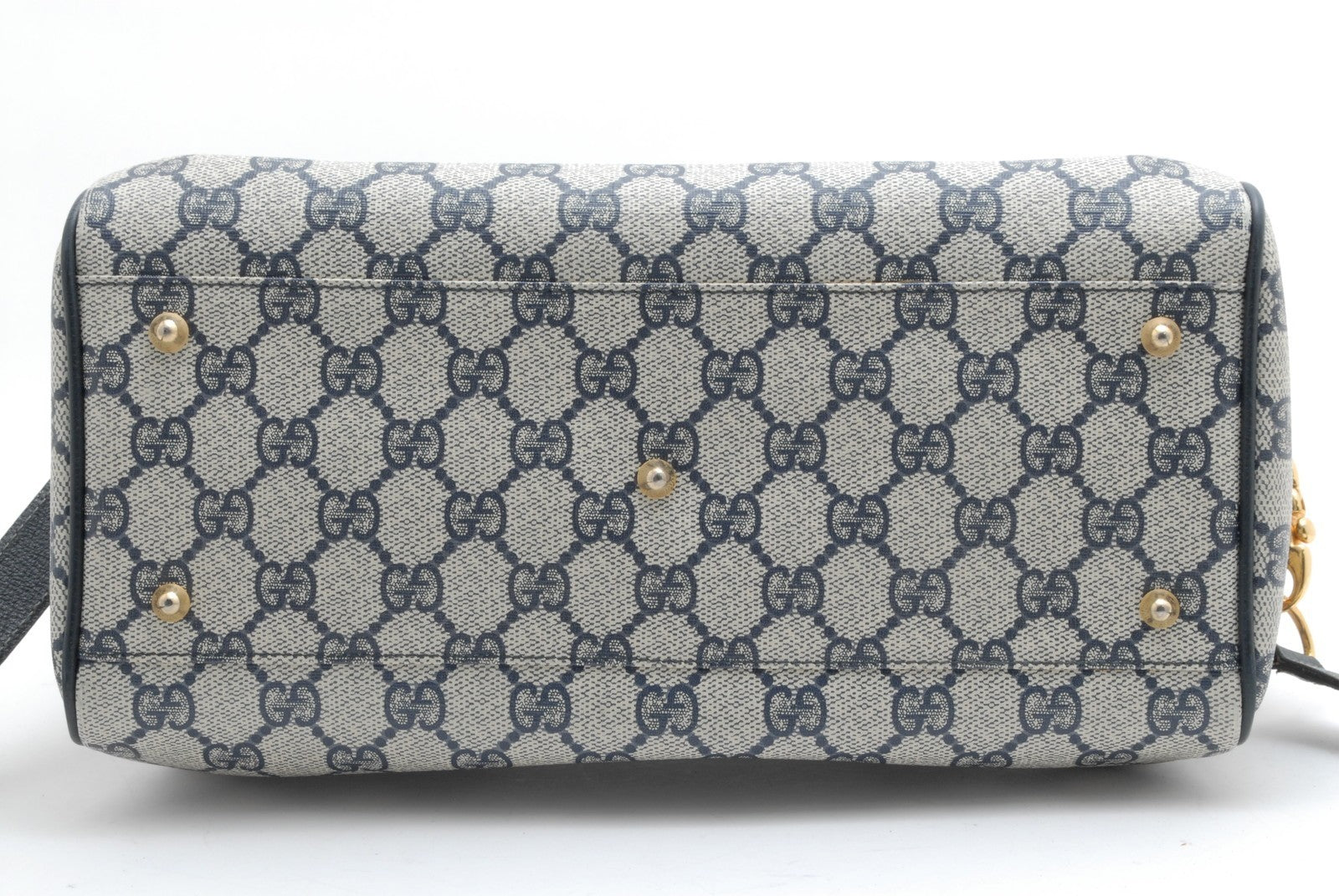 Gucci GG Supreme Boston Bag - Navy, PVC Leather