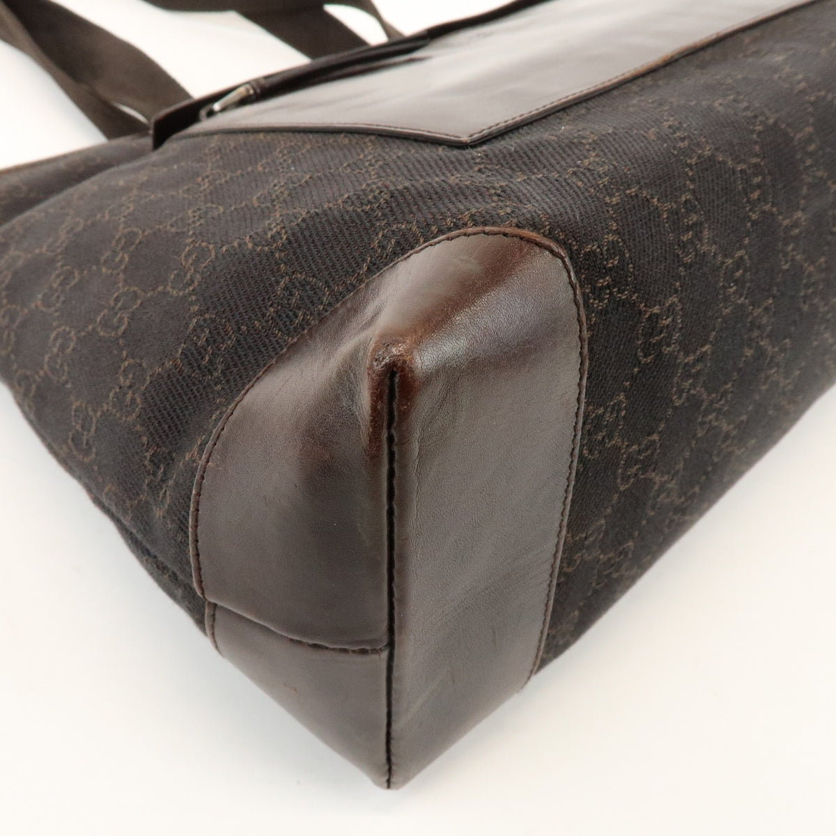 Gucci Tote Bag - Dark Brown, GG Canvas, Leather