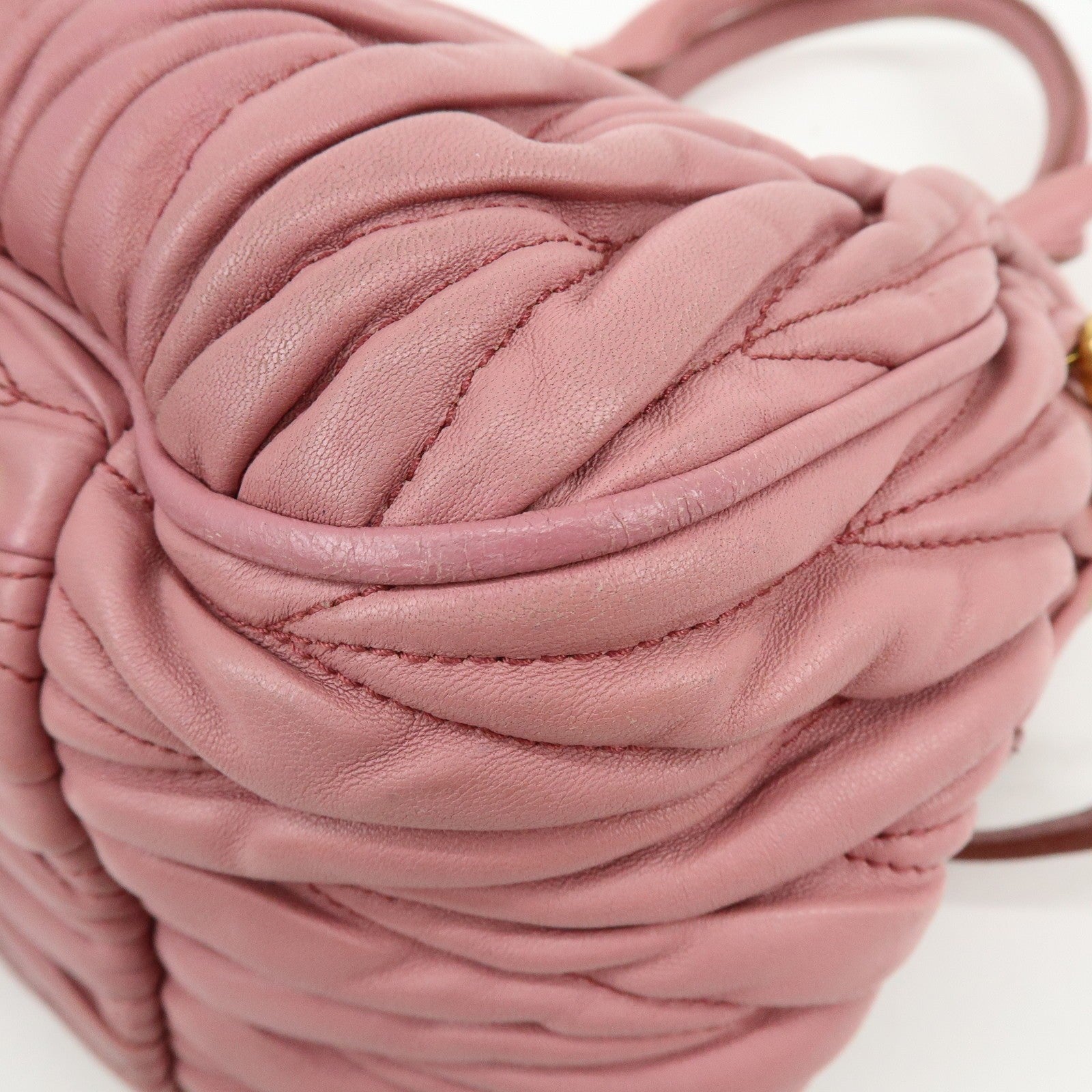 Miu Miu Matelasse 2Way Hand Bag - Pink, Nappa Leather