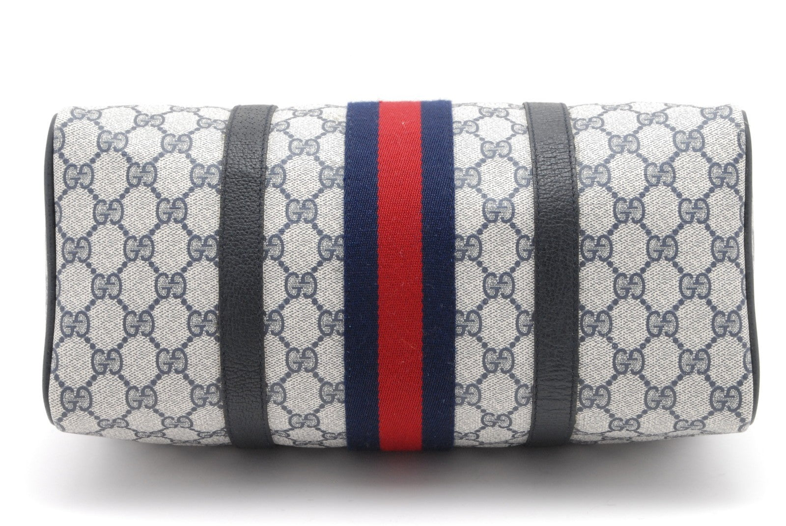 Gucci GG Web Boston Bag - Navy, PVC Leather