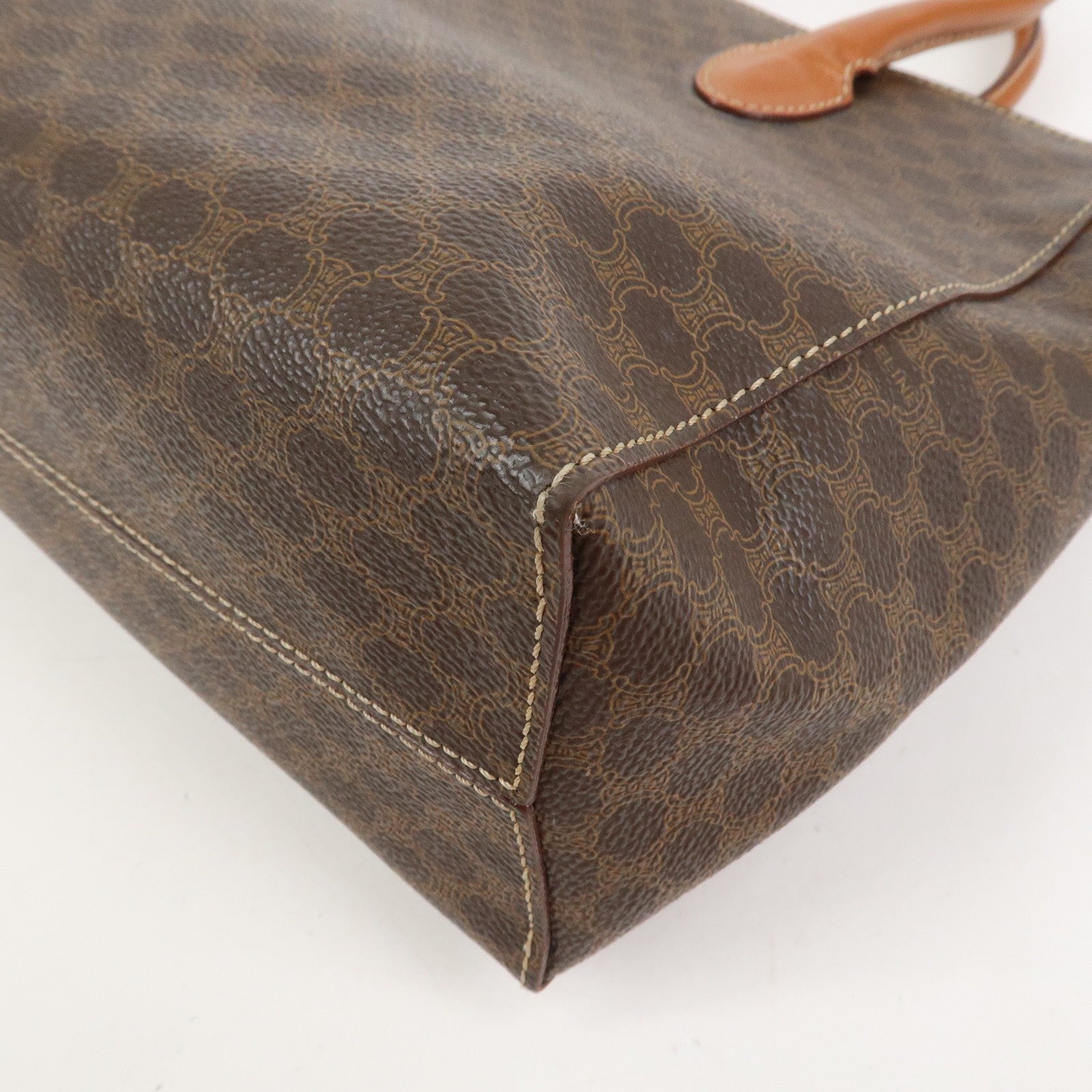 Celine Macadam Hand Bag - Brown, PVC Leather