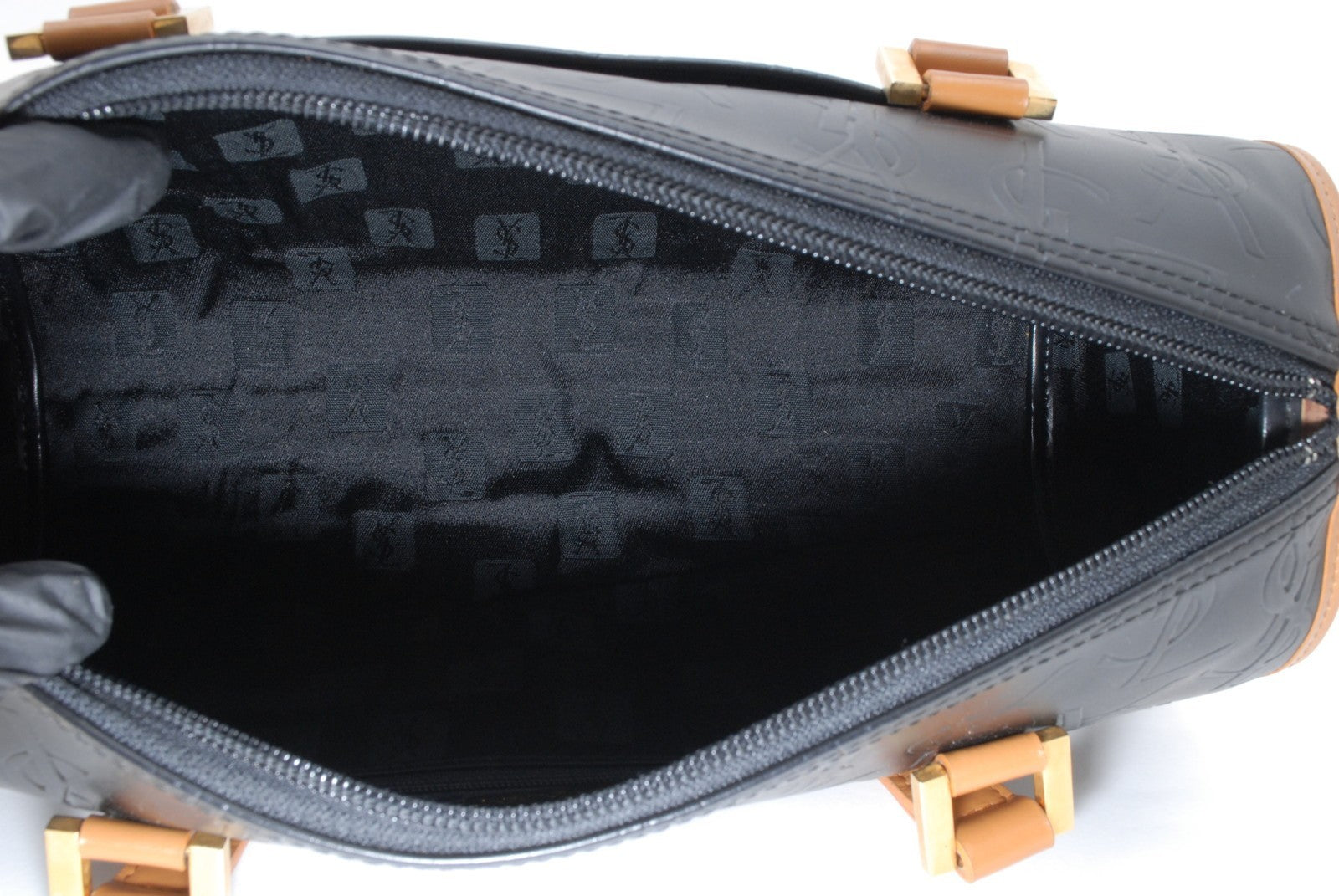 Saint Laurent Cassandra Boston Bag - Black, Leather