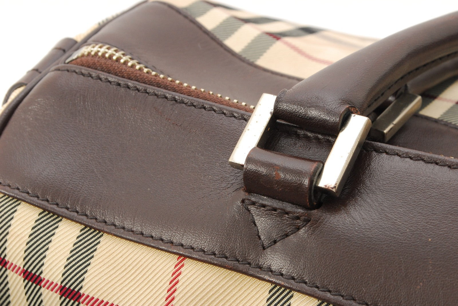 Burberry Nova Check Shoulder Hand Bag - Brown, Canvas Leather