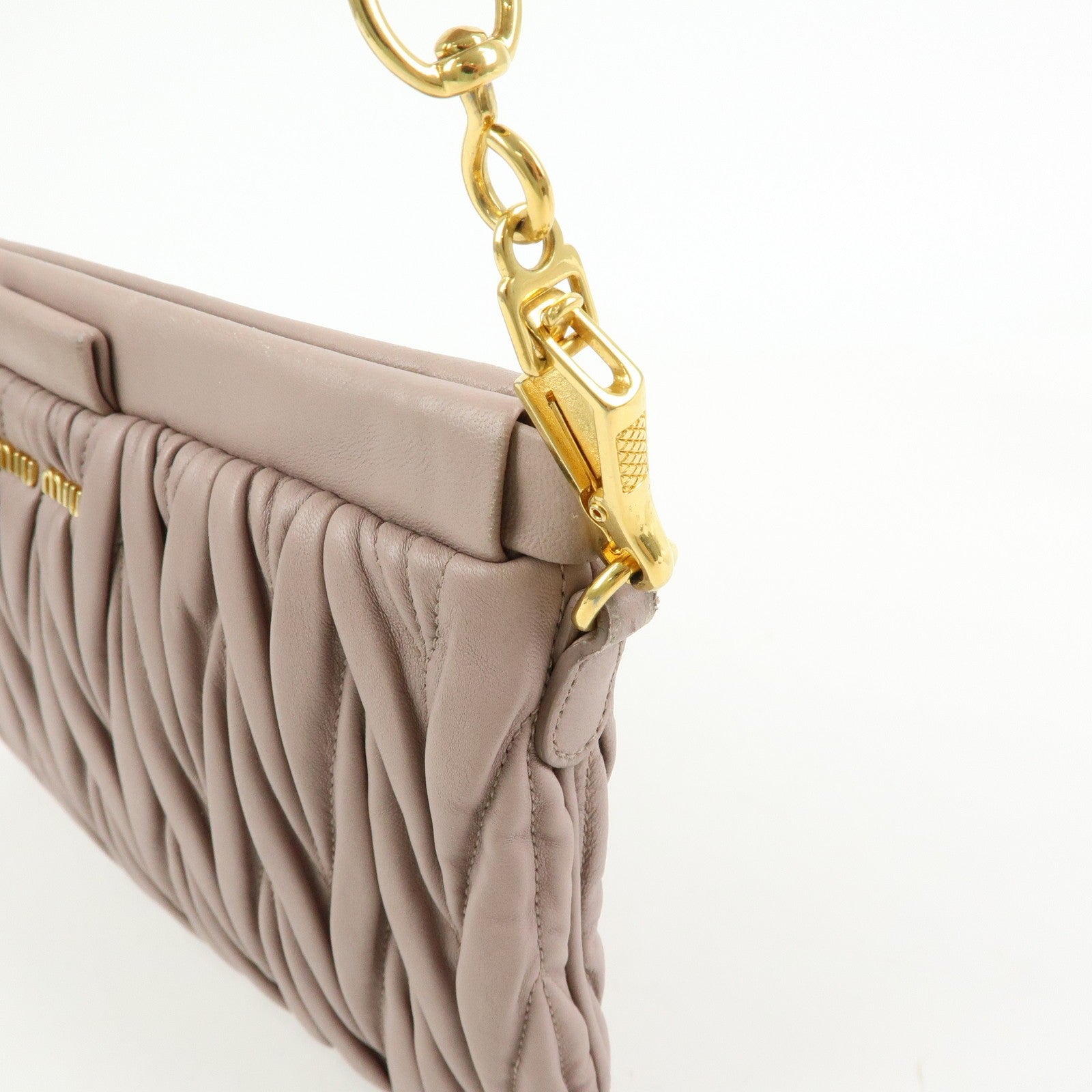 Miu Miu Handbag - Pink Beige, Nappa Leather