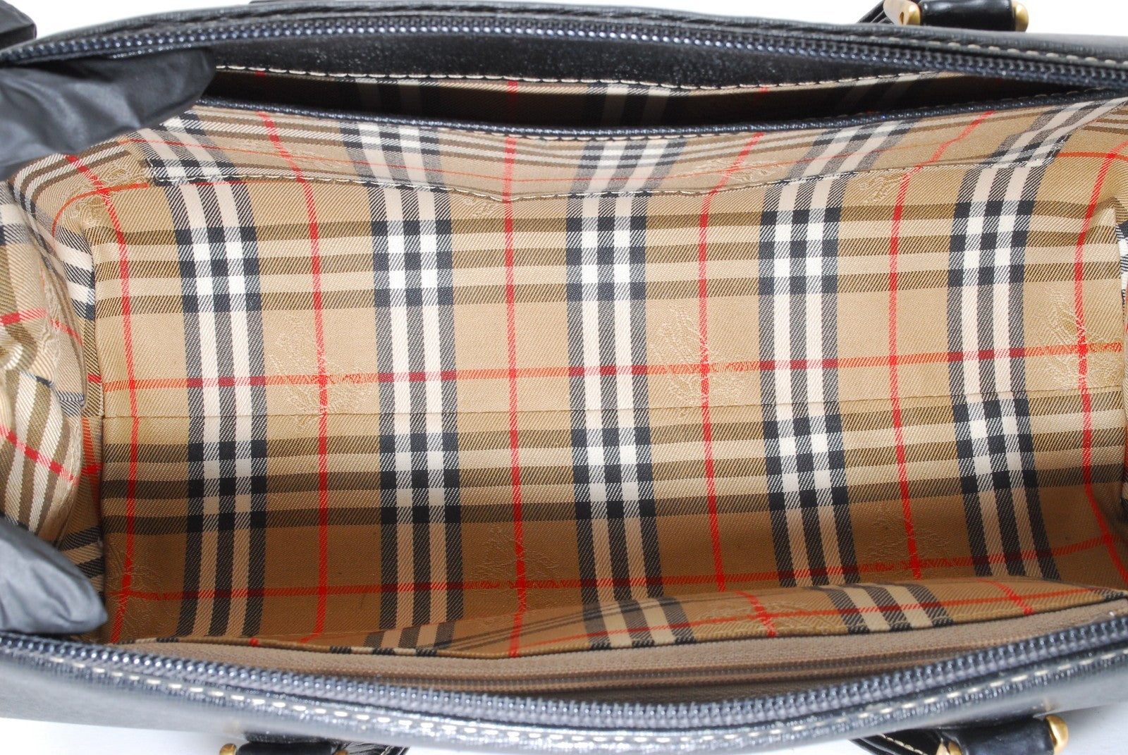 Burberry Vintage Hand Tote Bag - Black, Leather