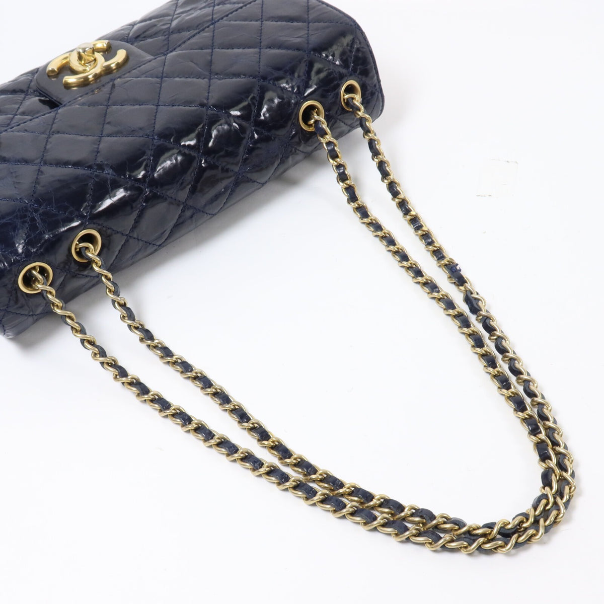 Chanel CC Chain Shoulder Bag - Blue, Calfskin Leather- מגיע עם כרטיס ושקית אבק