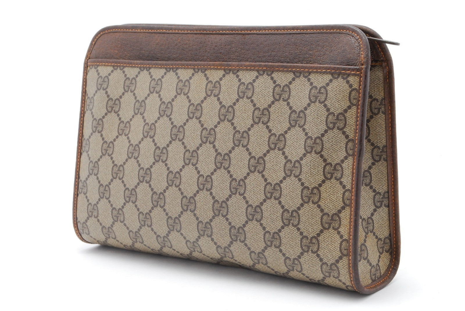 Gucci Vintage Clutch Bag - Brown, PVC Leather
