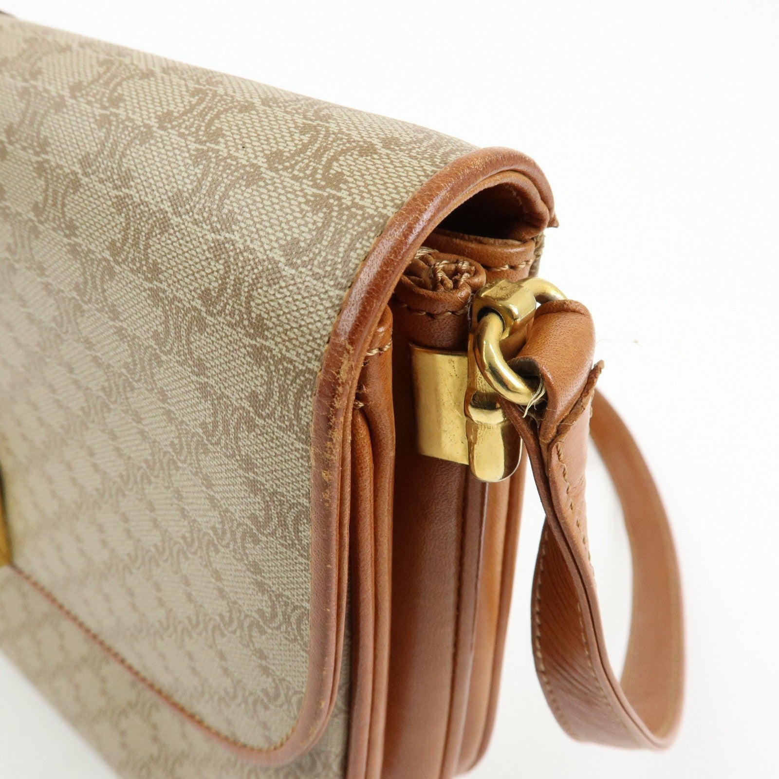 Celine Macadam Shoulder Bag - Beige, PVC Leather