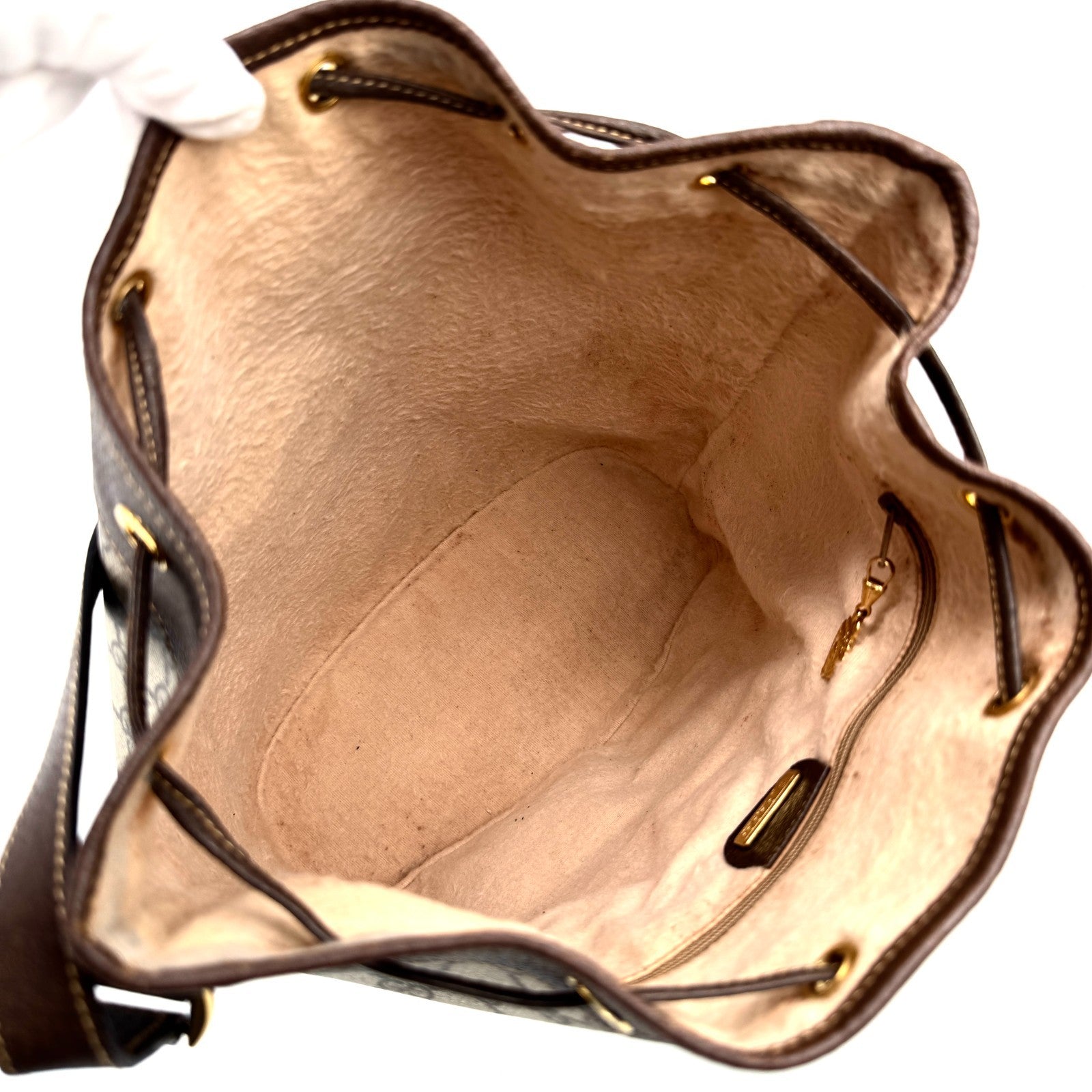 Gucci Vintage GG Sherry Line Shoulder Bag - Beige, Leather