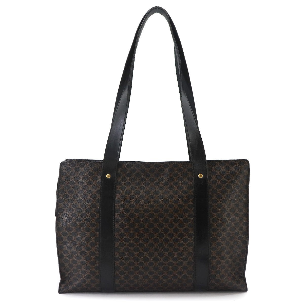 Celine Macadam Tote Bag - Black, Brown, PVC, Leather
