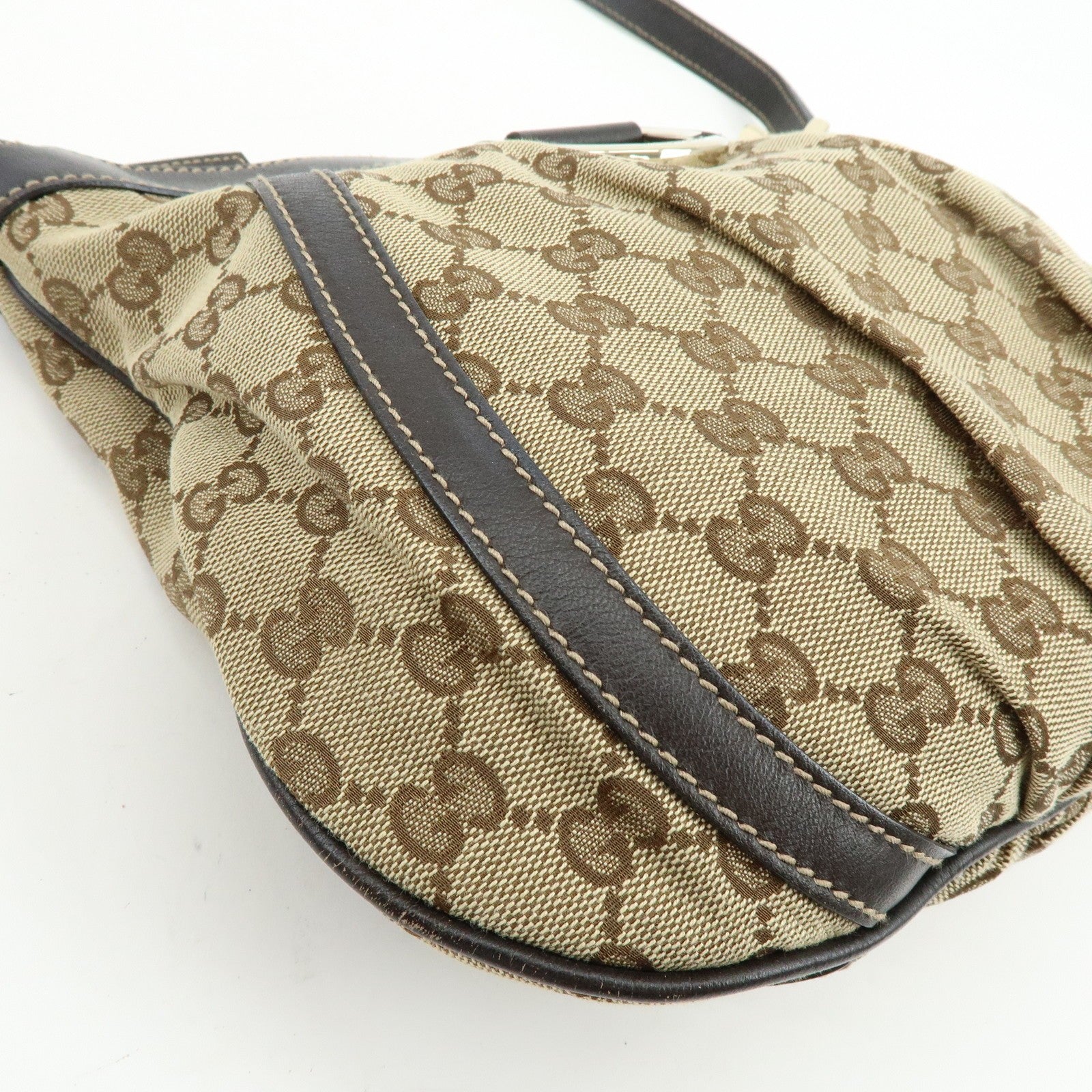 Gucci 203257 Shoulder Crossbody Bag - Brown, GG Canvas, Leather