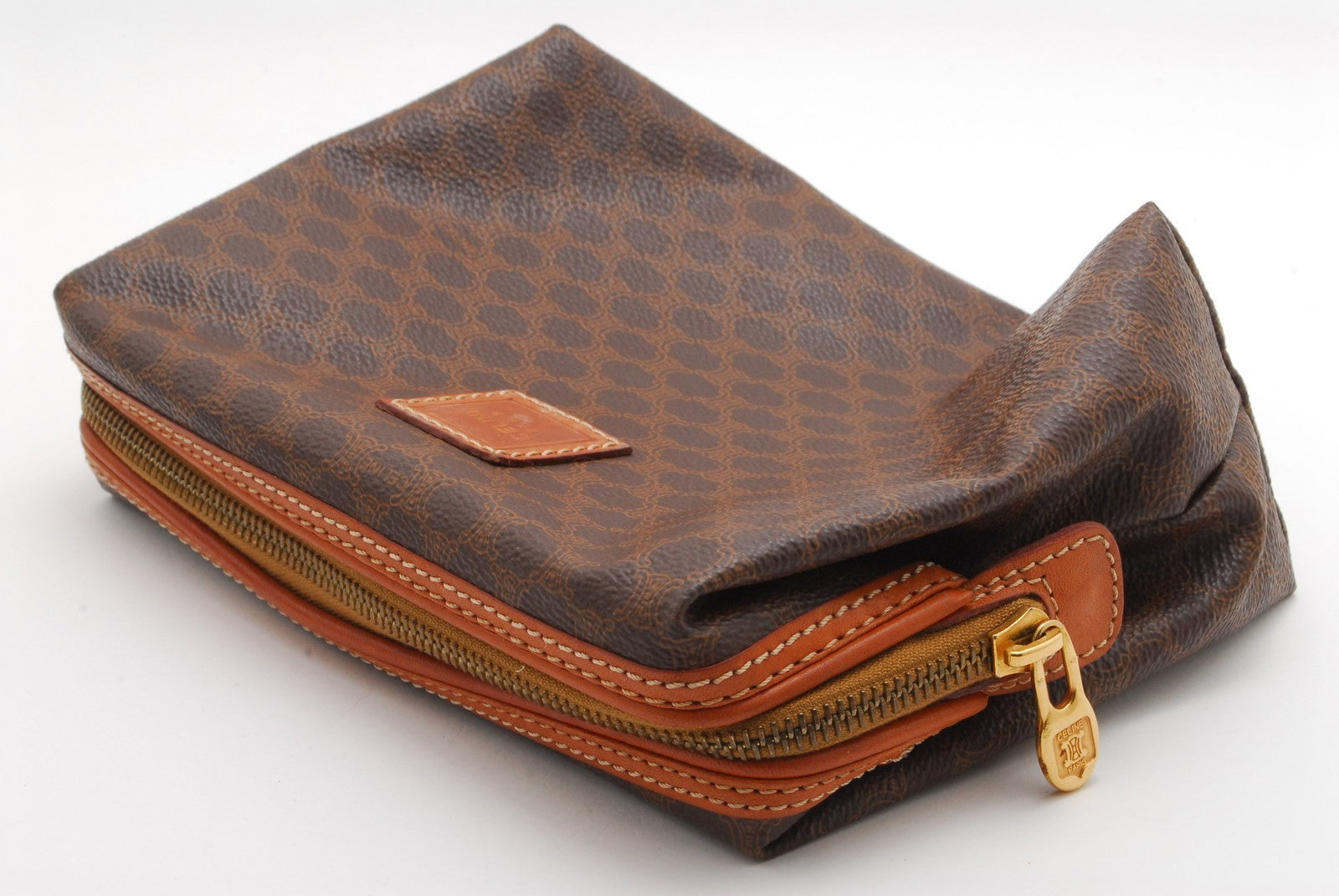 Celine Macadam Pouch - Brown, PVC Leather