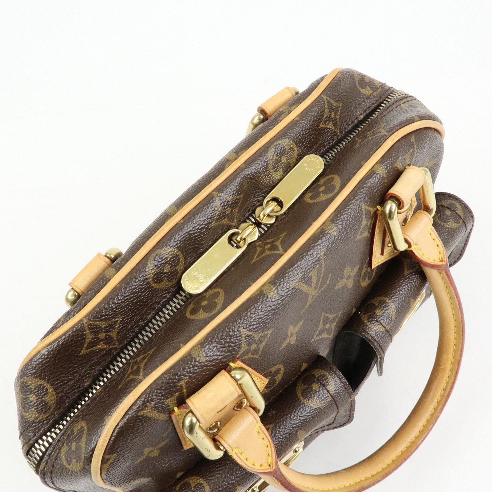 Louis Vuitton Monogram Manhattan PM Hand Bag Brown