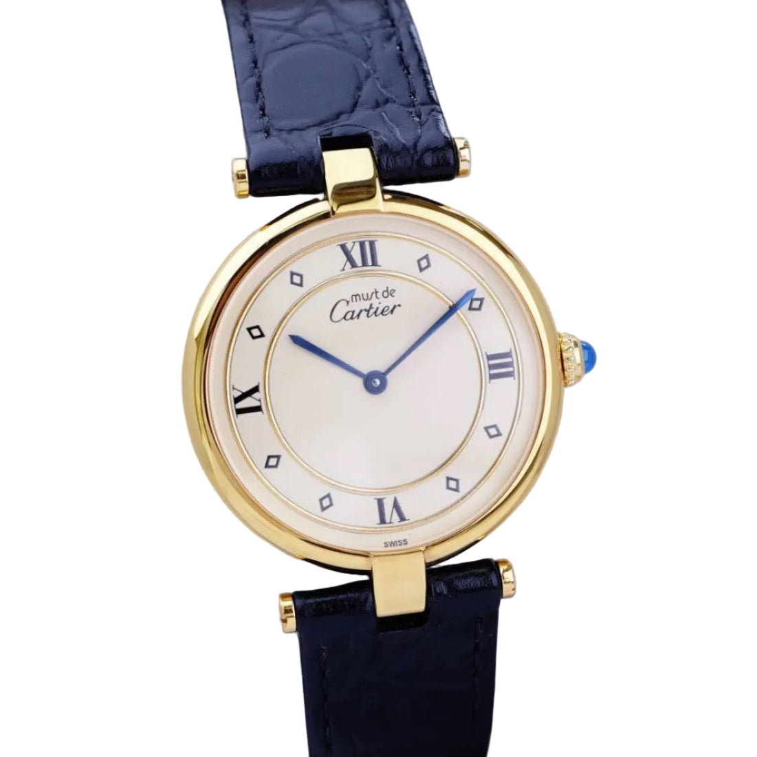 Cartier Must de Louis Cartier Watch - Gold, Leather