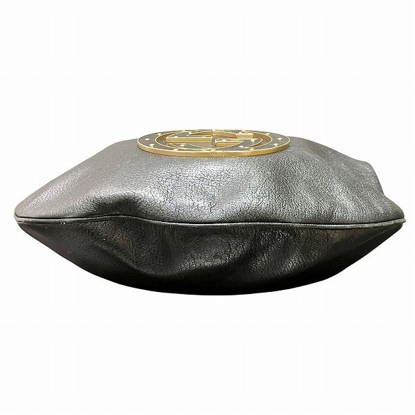 Gucci Interlocking G Semi-Shoulder Bag - Black, Leather