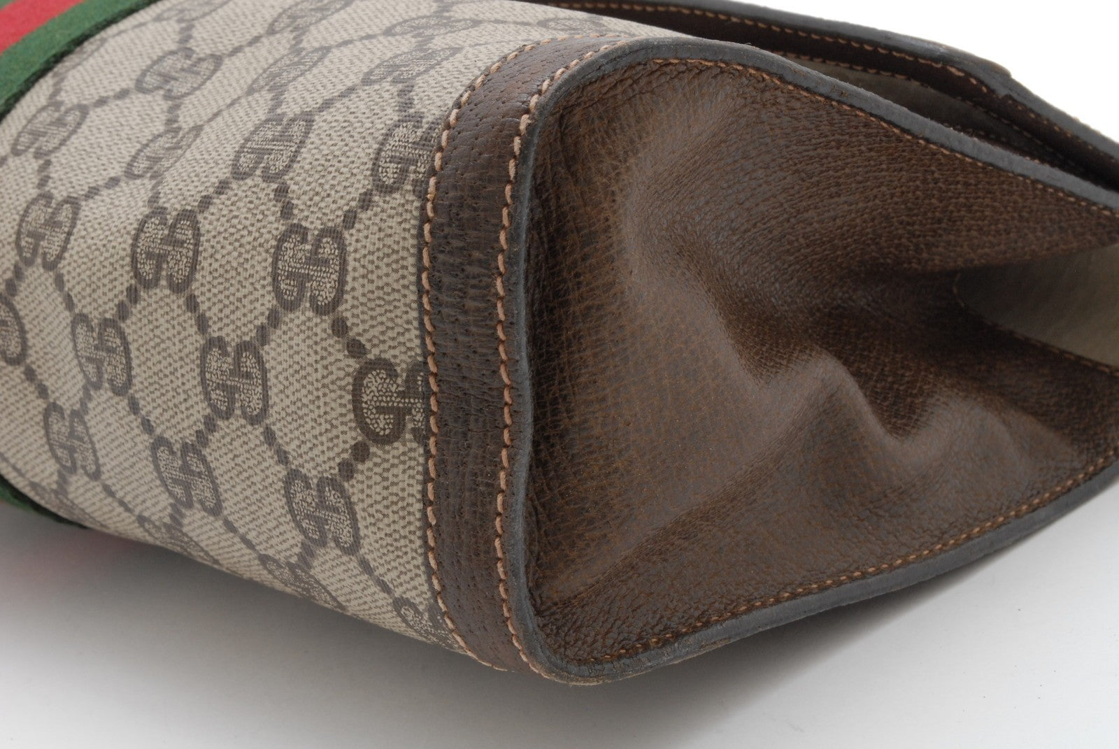Gucci GG Supreme Web Clutch - Beige, PVC Leather