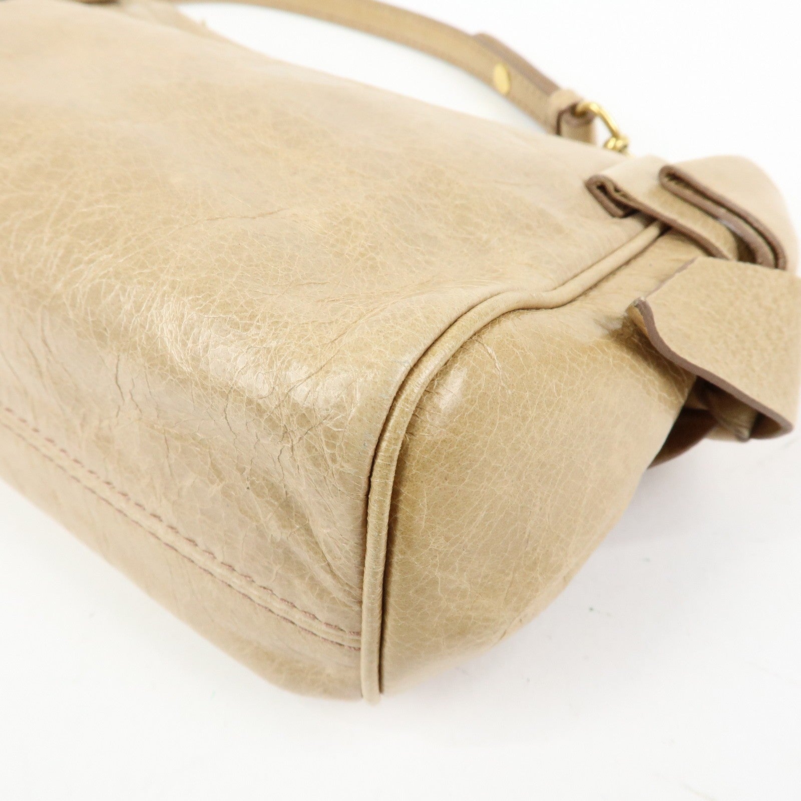 Miu Miu Double Sided Ribbons Handbag - Beige, Leather