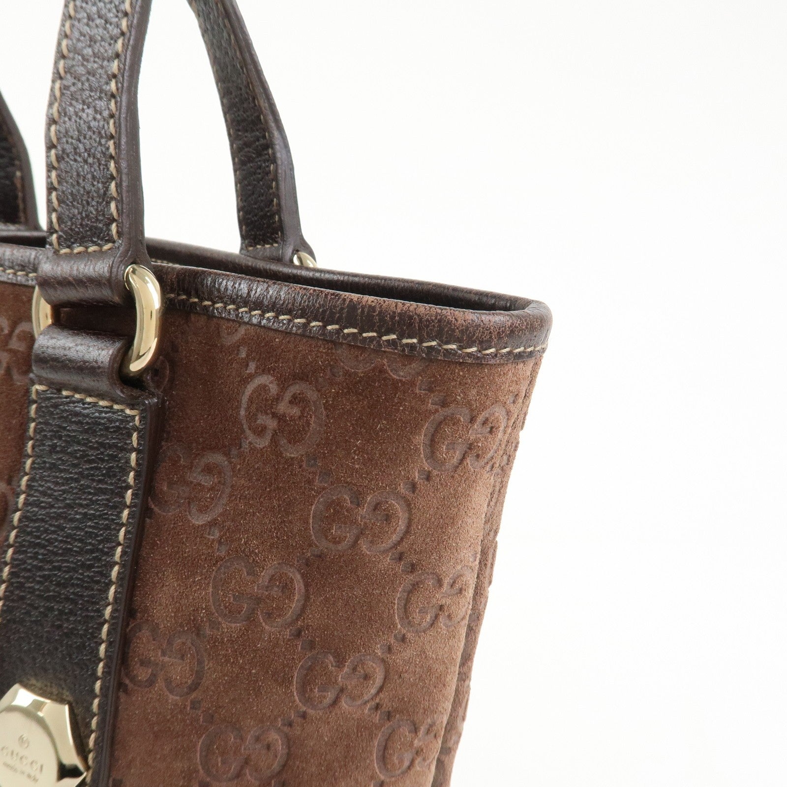 Gucci Tote Bag - Brown, Suede Leather