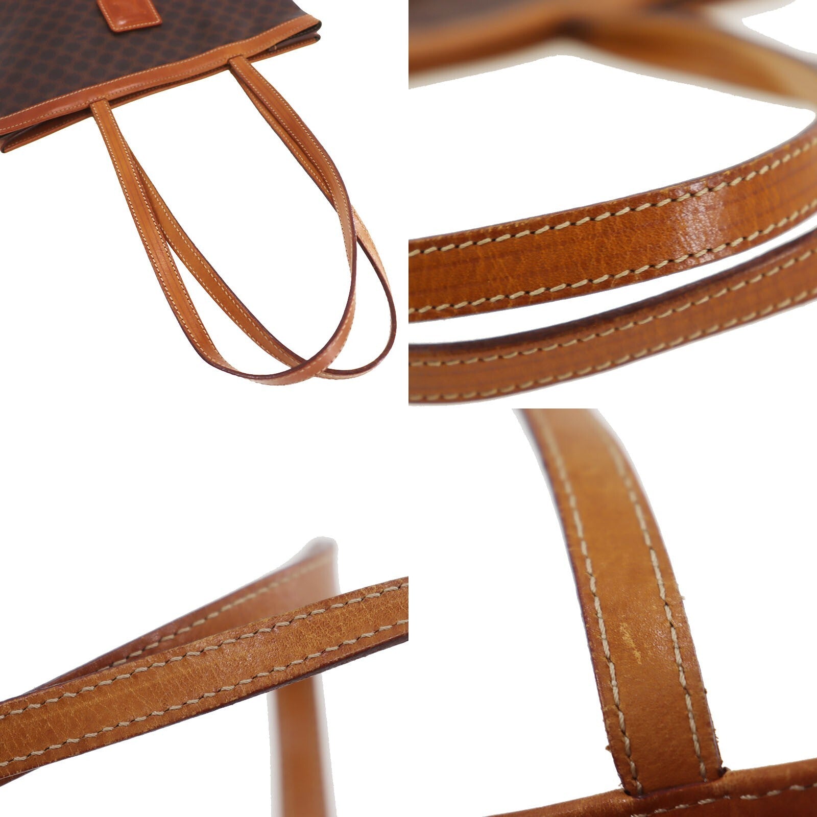 Celine Macadam Pattern Shoulder Tote Bag - Brown, PVC Leather
