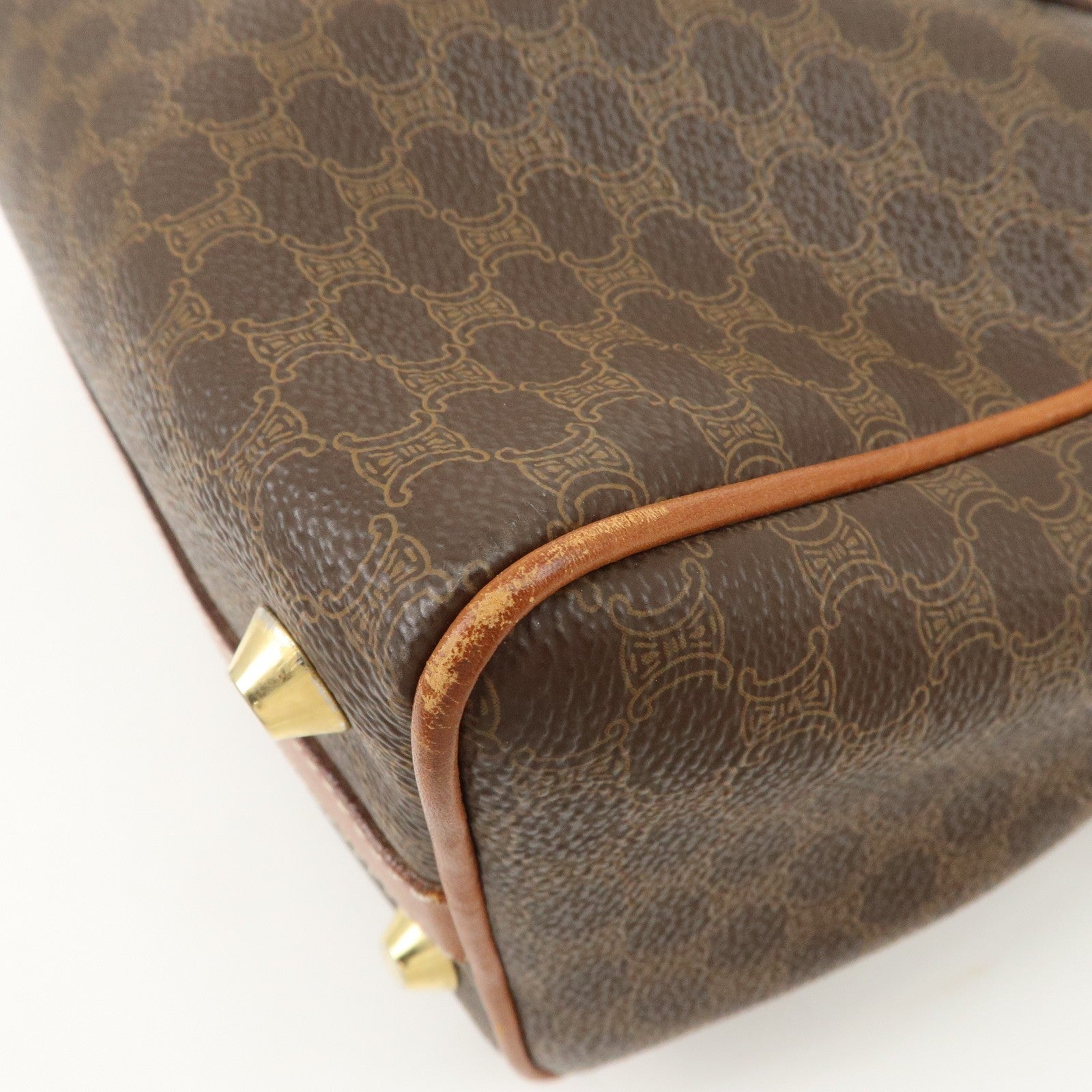 Celine Macadam Hand Bag - Brown, PVC Leather