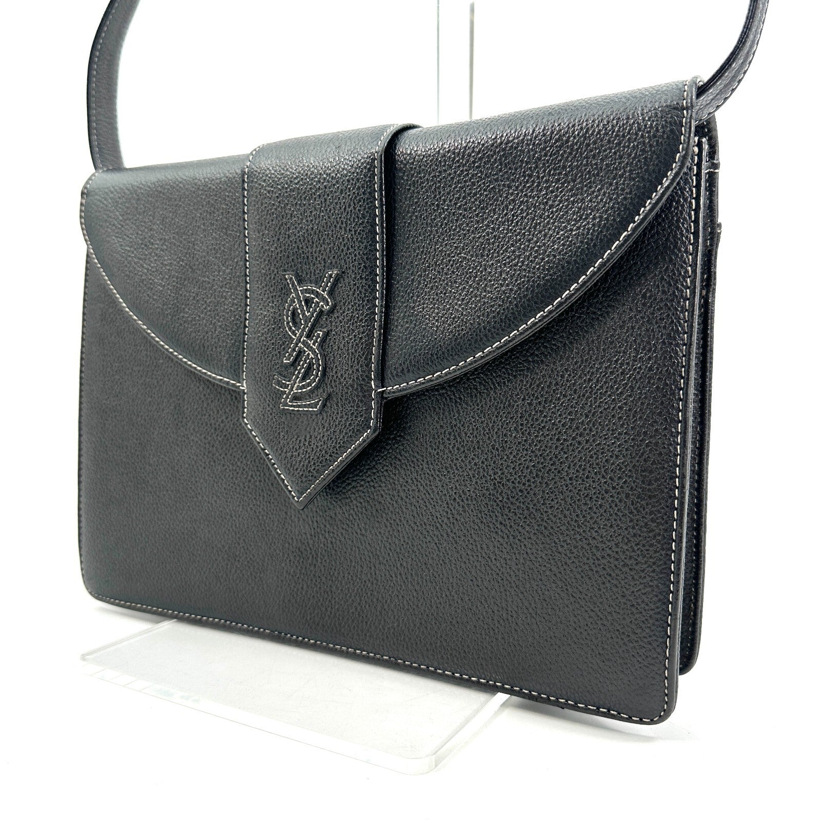 Saint Laurent Yves Shoulder Bag - Black, Leather