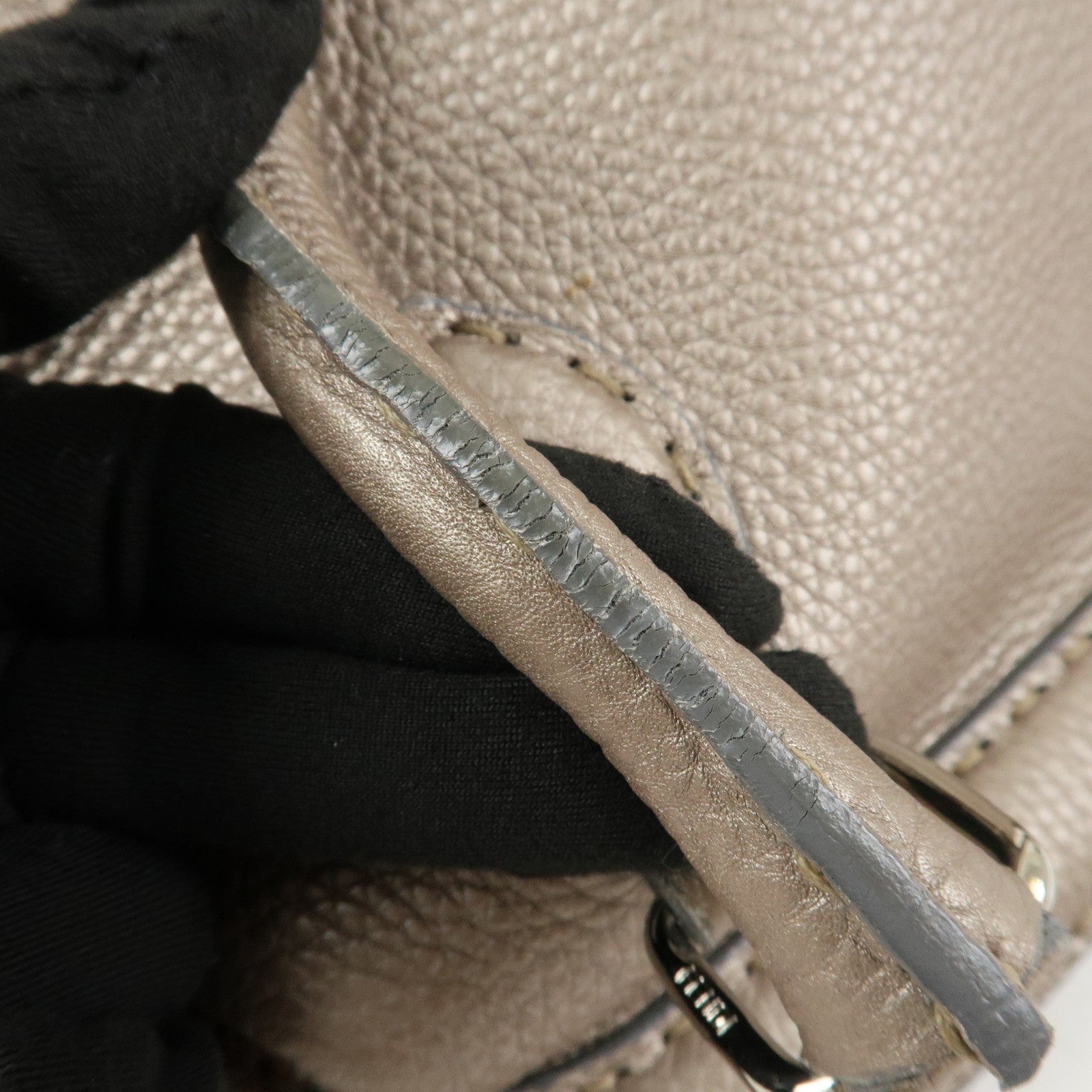 Fendi Hand Bag - Greige, Leather