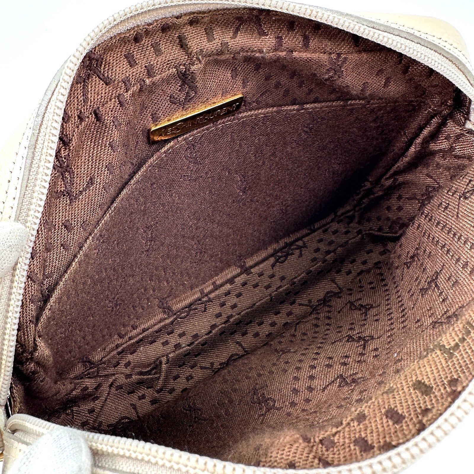 Saint Laurent Yves Shoulder Bag - Ivory, Leather