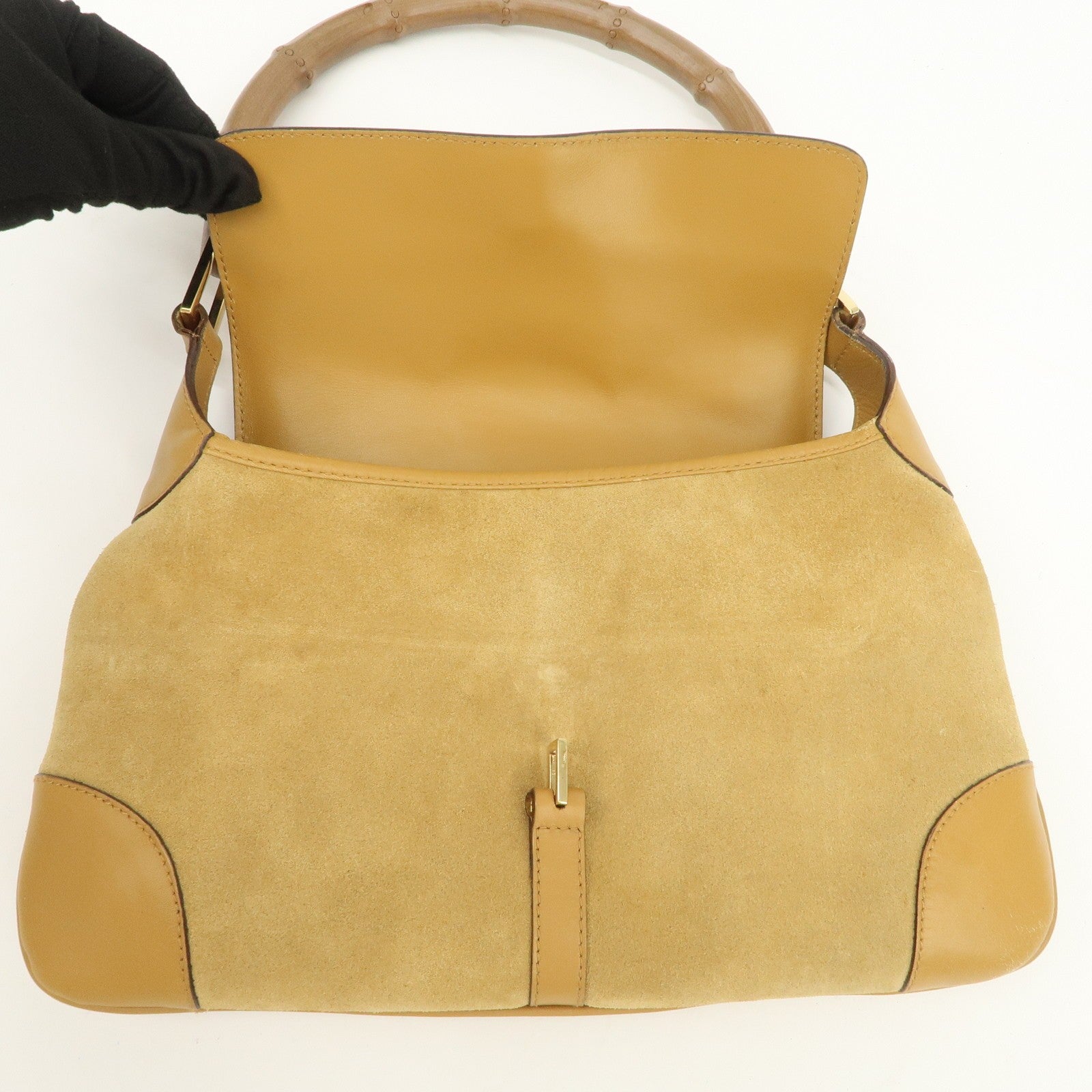 Gucci Shoulder Bag - Yellow Beige, Suede Leather