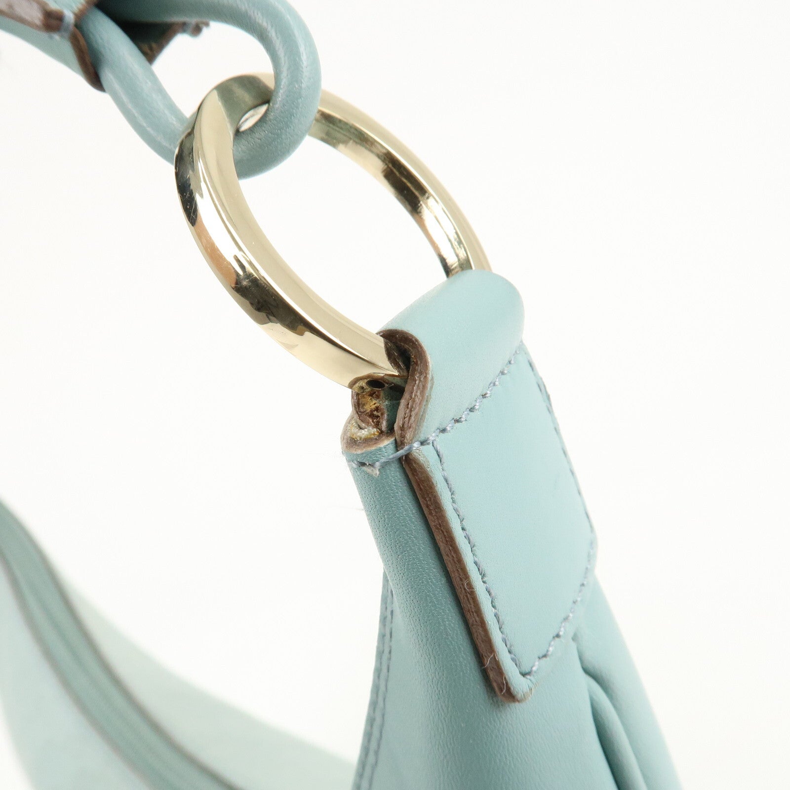 Gucci Shoulder Bag - Light Blue, Suede, Leather