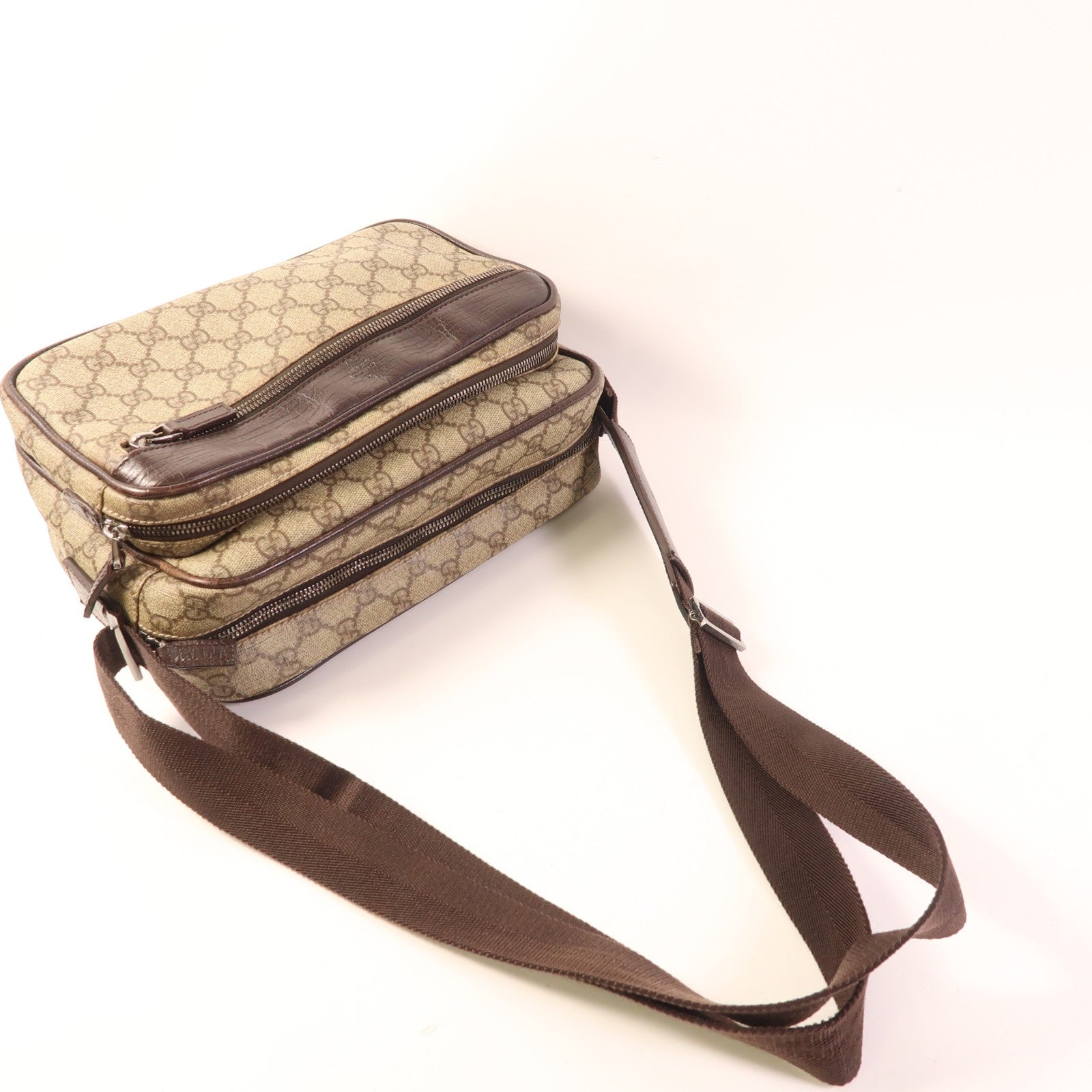 Gucci GG SHW Shoulder Bag - Brown, PVC Coated Canvas