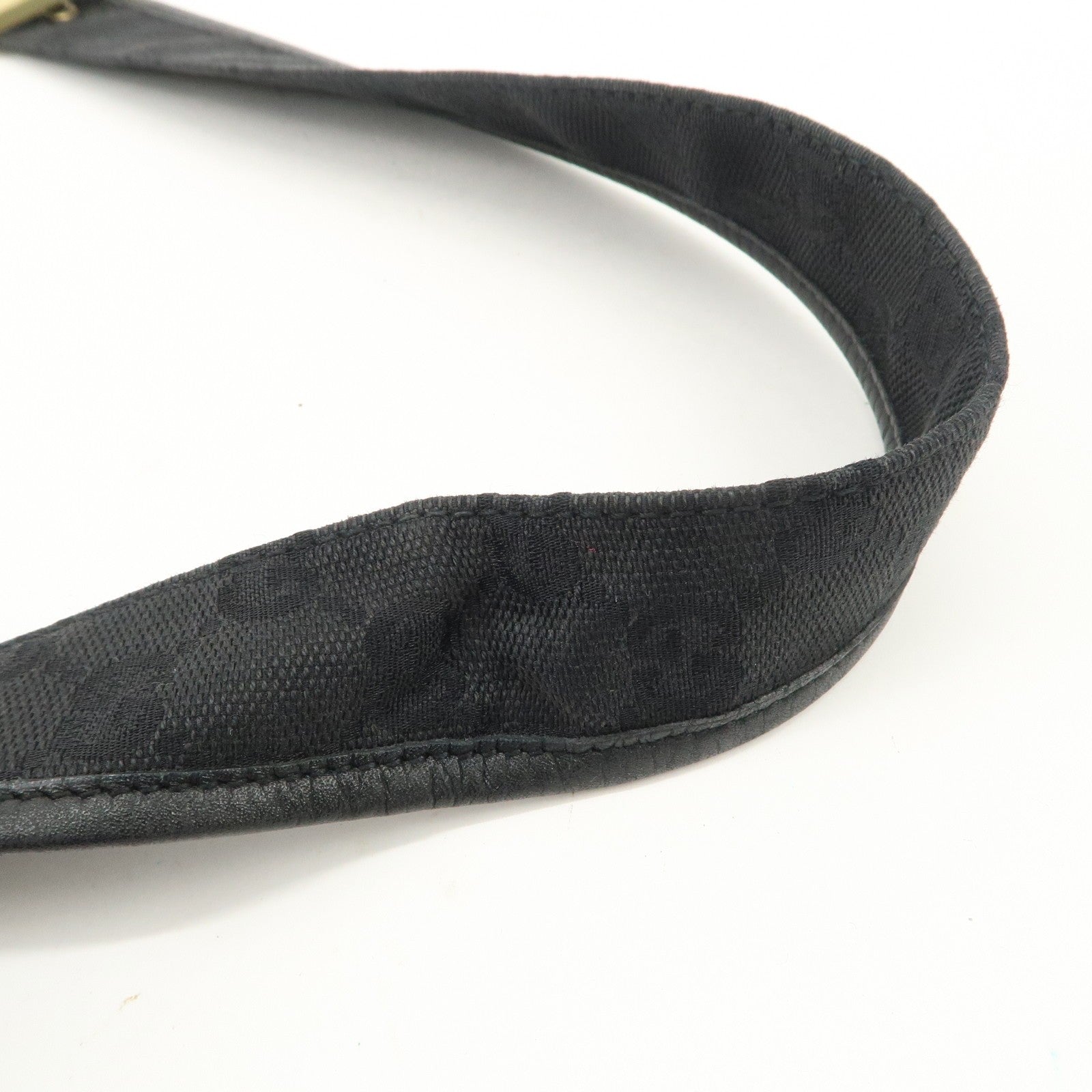 Gucci GG Canvas Leather Shoulder Bag - Black, Canvas