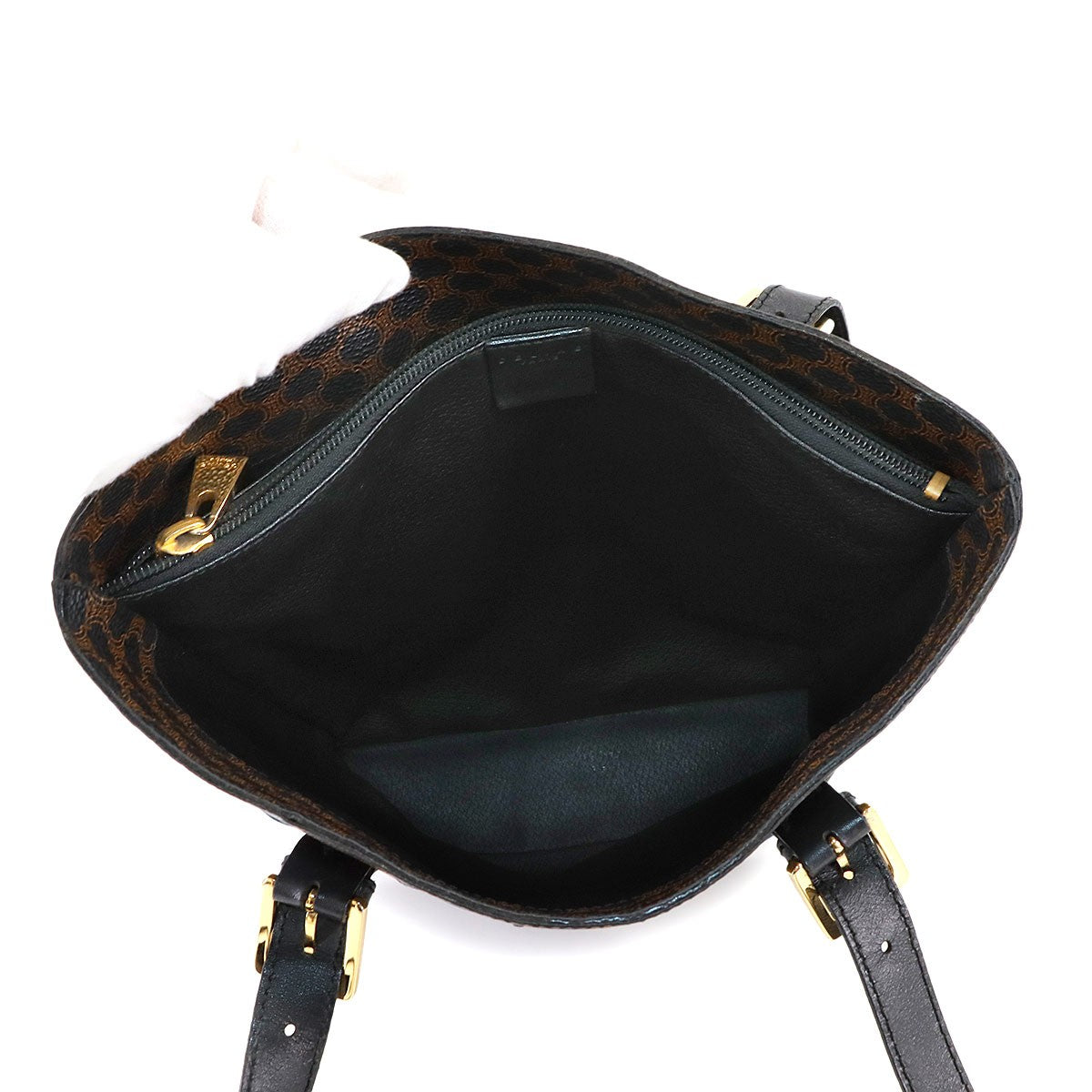 Celine Macadam Shoulder Bag - Black and Brown, PVC and Leather
