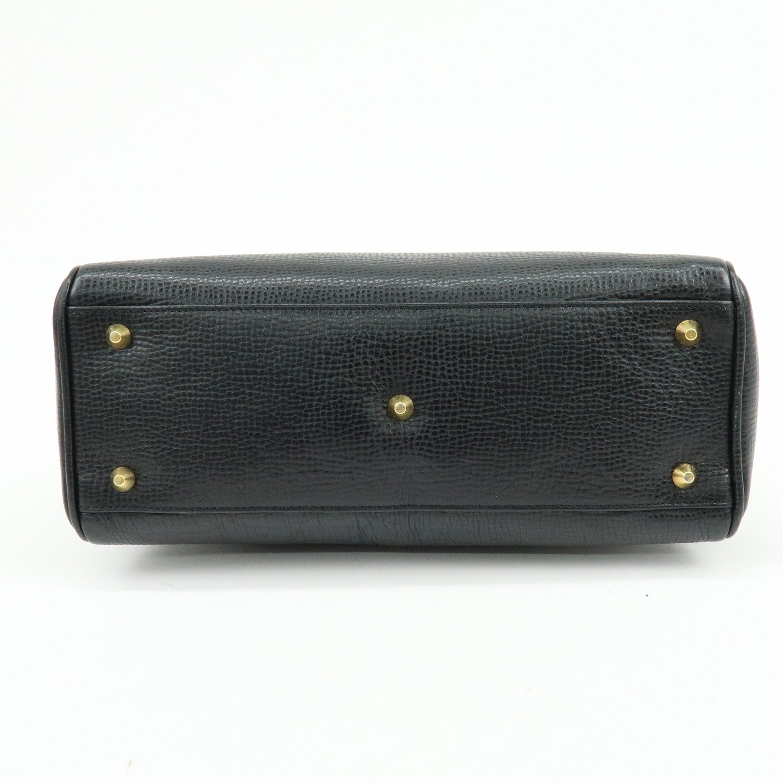 Burberry Hand Bag Boston Bag - Black, Emboss Leather