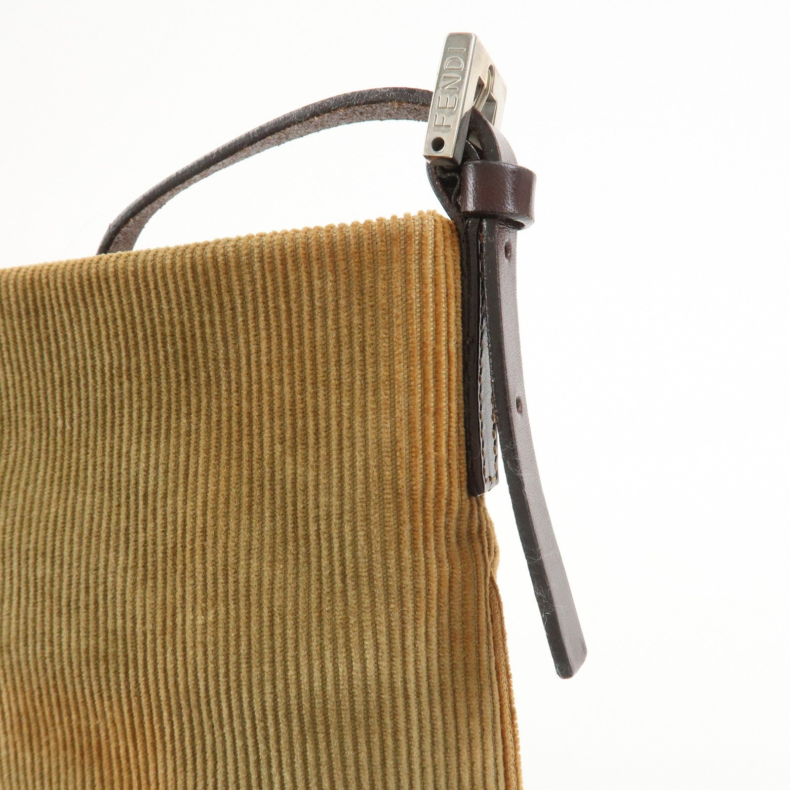 Fendi Shoulder Bag - Brown, Corduroy Leather